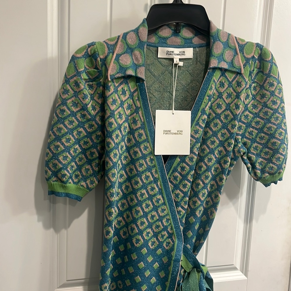 Diane Von Furstenberg  Carlo Jacquard Wrap Dress - Picture 6 of 17
